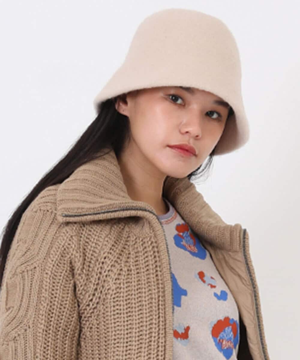 RP7AW01090 HIROKO BIS(ヒロコ ビス) ファーバケットハット ベージュ