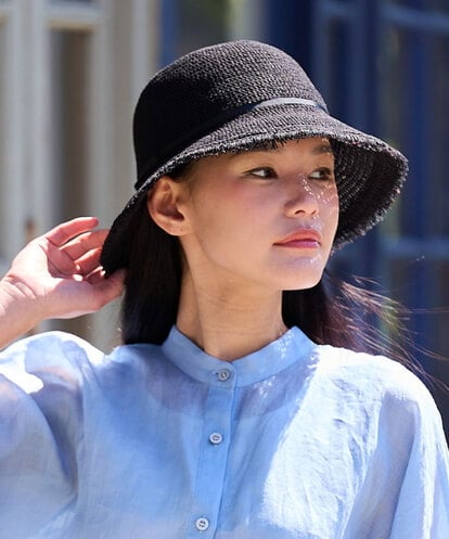 RP7FD01090 HIROKO BIS フリンジブレードハット /洗える