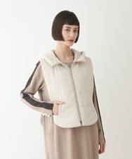 RPYAV10210 HIROKO BIS(ヒロコ ビス) ジップアップコンパクトベスト /洗濯機で洗える アイボリー