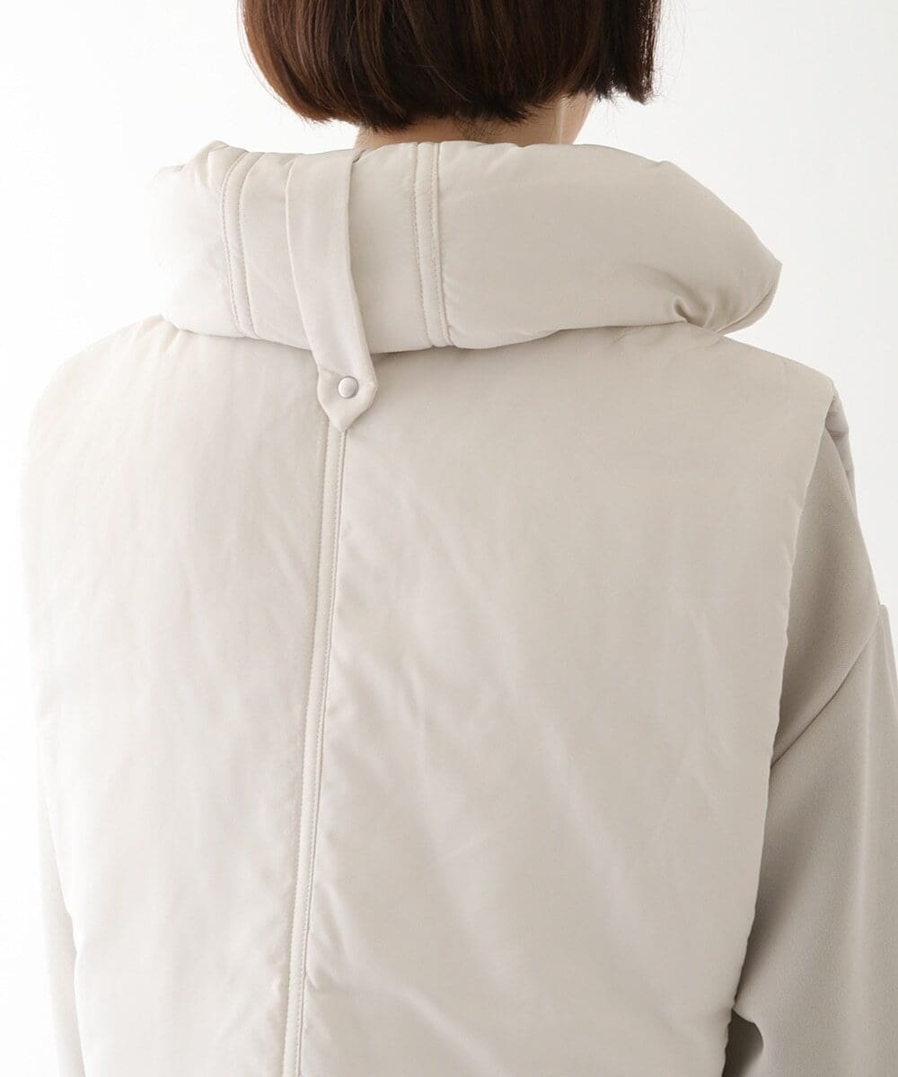 RPYAW10210 HIROKO BIS(ヒロコ ビス) ジップアップコンパクトベスト /洗濯機で洗える アイボリー