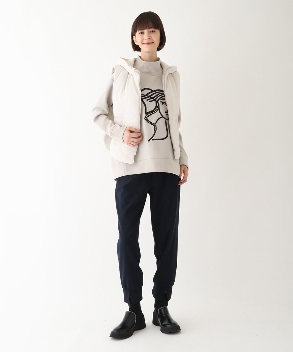 RPYAW10210 HIROKO BIS(ヒロコ ビス) ジップアップコンパクトベスト /洗濯機で洗える アイボリー