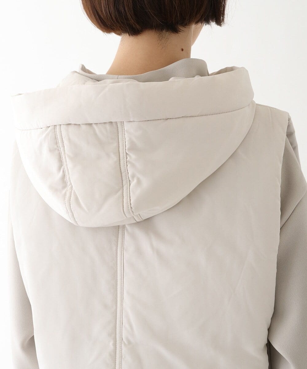 RPYAW10210 HIROKO BIS(ヒロコ ビス) ジップアップコンパクトベスト /洗濯機で洗える アイボリー