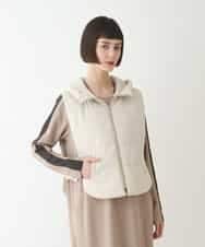 RPYAW10210 HIROKO BIS(ヒロコ ビス) ジップアップコンパクトベスト /洗濯機で洗える アイボリー