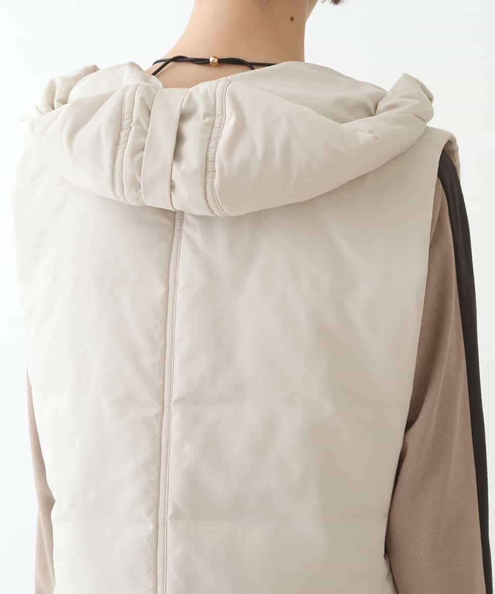 RPYAW10210 HIROKO BIS(ヒロコ ビス) ジップアップコンパクトベスト /洗濯機で洗える アイボリー