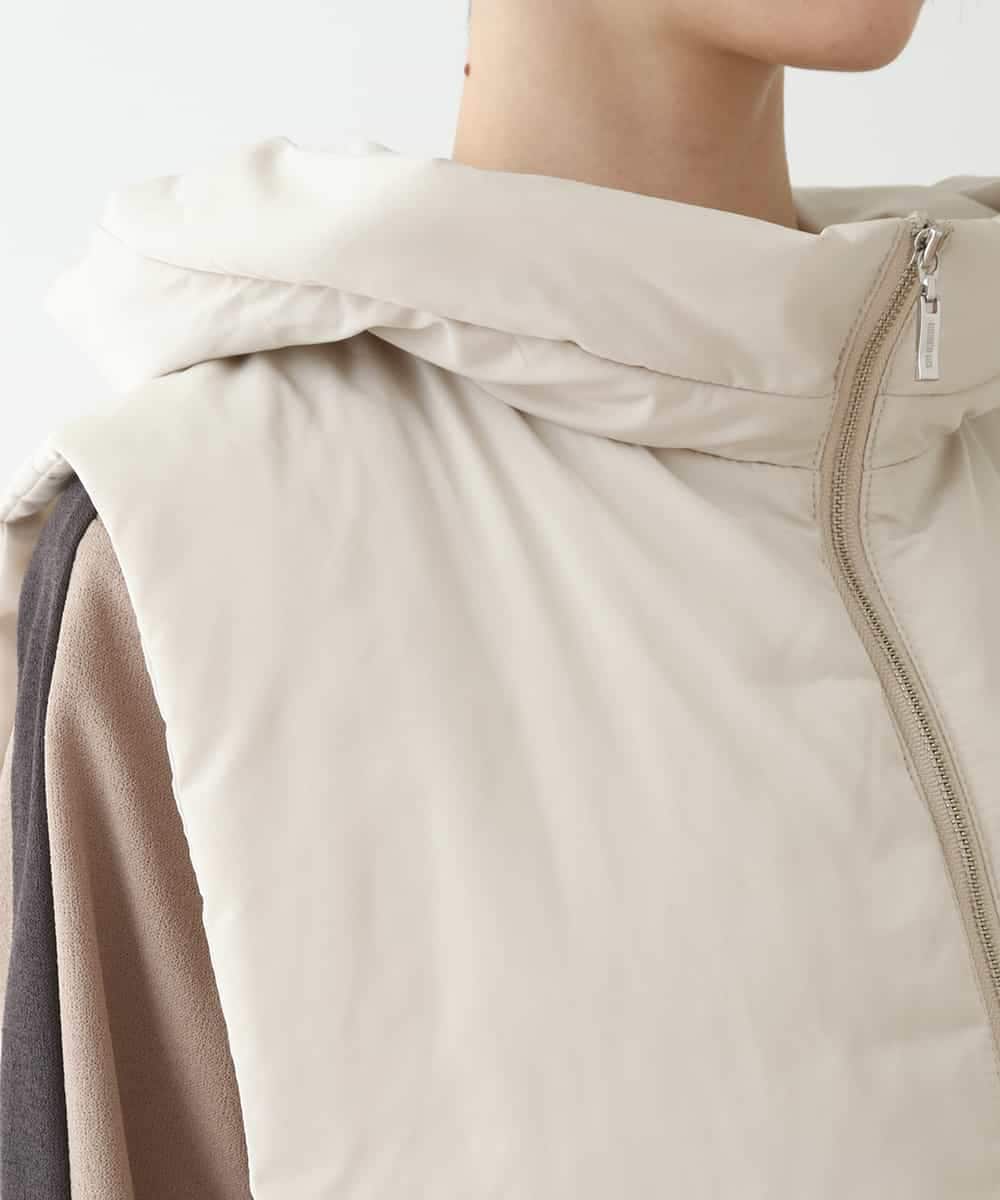 RPYAW10210 HIROKO BIS(ヒロコ ビス) ジップアップコンパクトベスト /洗濯機で洗える アイボリー