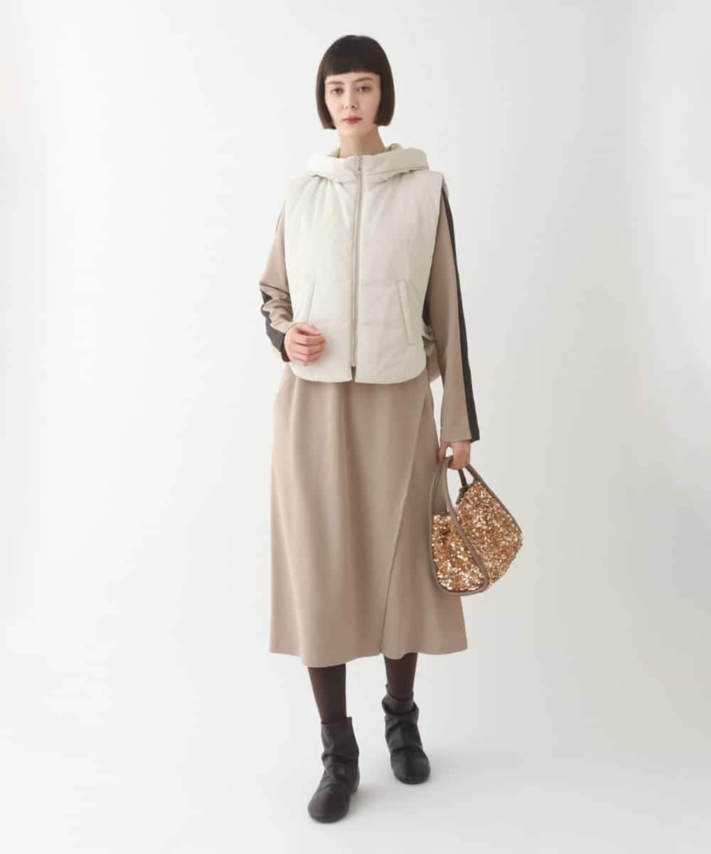 RPYAW10210 HIROKO BIS(ヒロコ ビス) ジップアップコンパクトベスト /洗濯機で洗える アイボリー