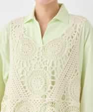 RPYDD14090 HIROKO BIS(ヒロコ ビス) ケミカルレースジレ ベージュ