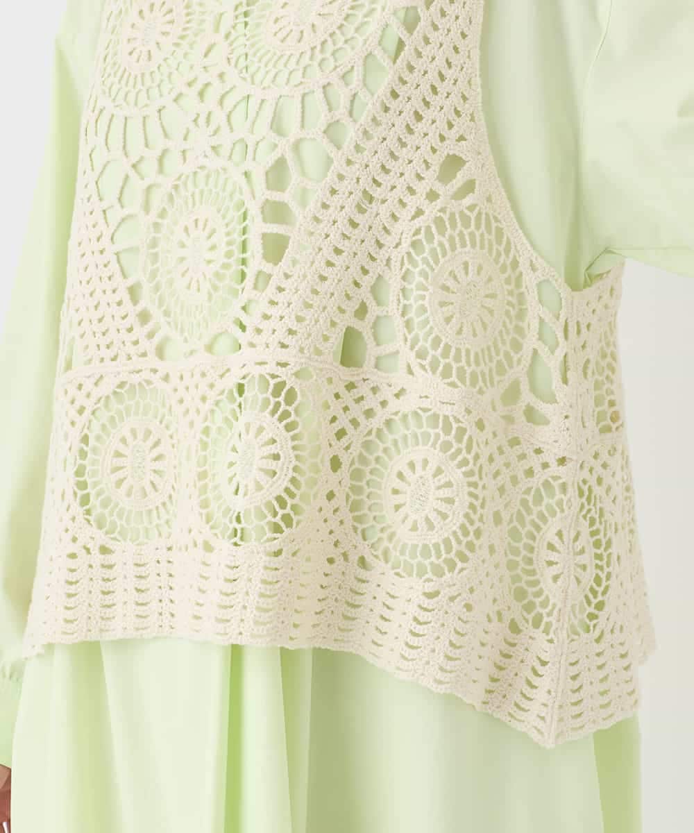 RPYDD14090 HIROKO BIS(ヒロコ ビス) ケミカルレースジレ ベージュ