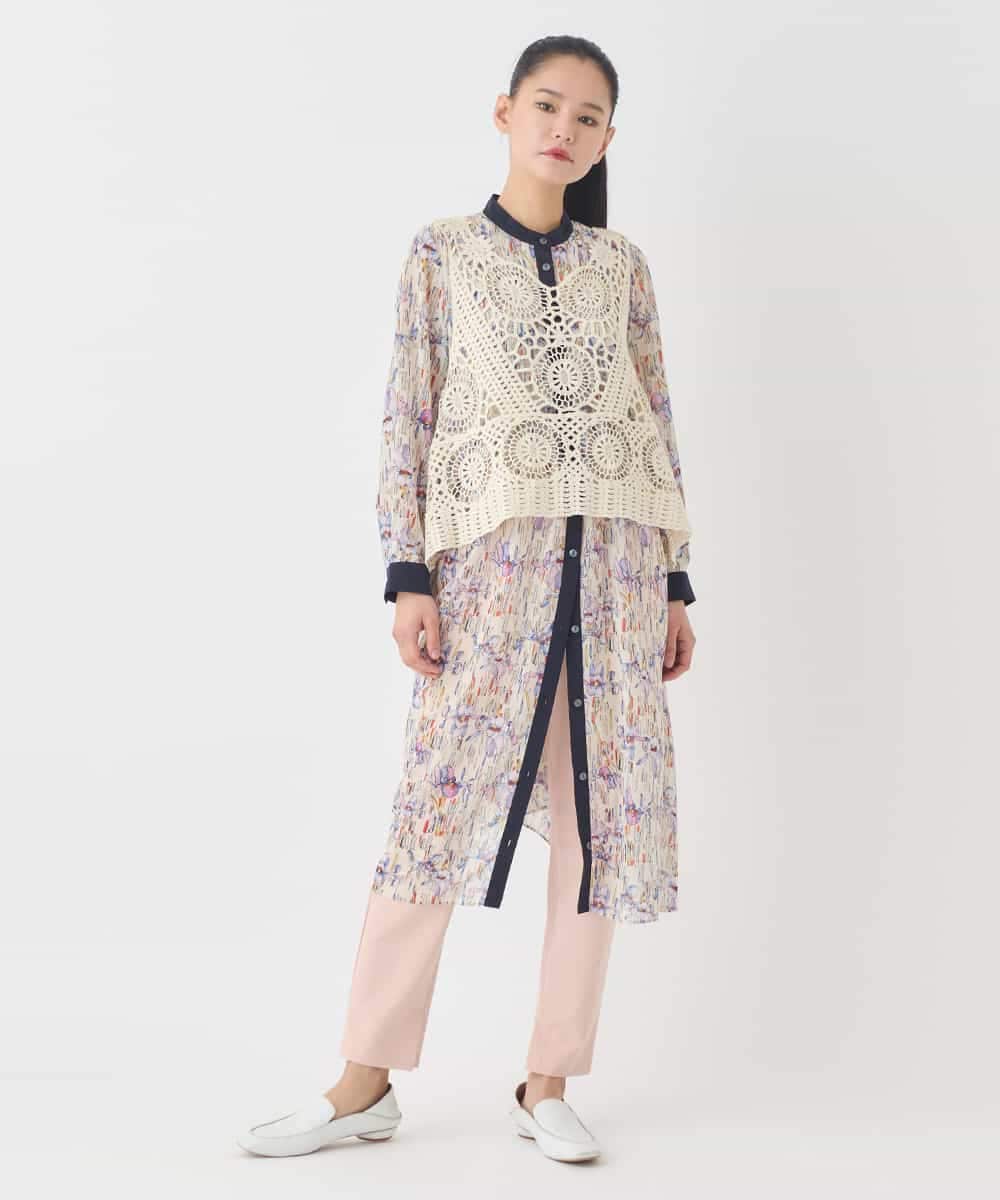 RPYDD14090 HIROKO BIS(ヒロコ ビス) ケミカルレースジレ ベージュ