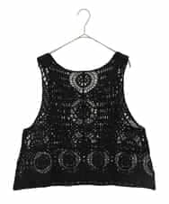 RPYDD14090 HIROKO BIS(ヒロコ ビス) ケミカルレースジレ ブラック