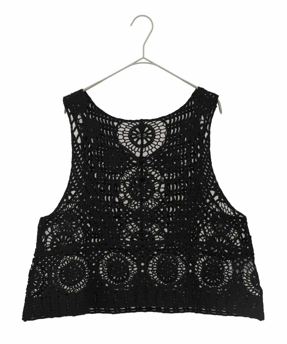 RPYDD14090 HIROKO BIS(ヒロコ ビス) ケミカルレースジレ ブラック