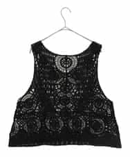 RPYDD14090 HIROKO BIS(ヒロコ ビス) ケミカルレースジレ ブラック