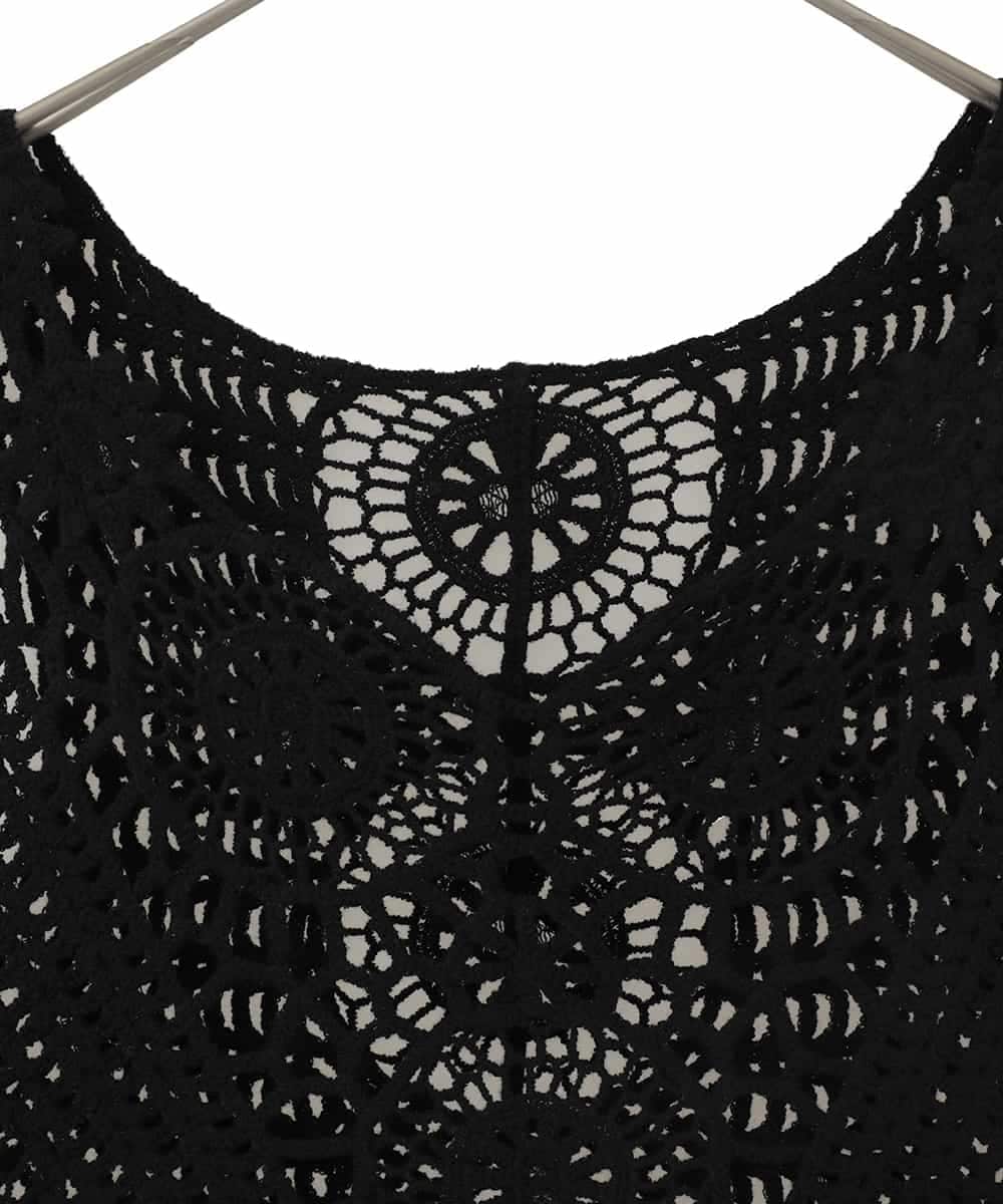 RPYDD14090 HIROKO BIS(ヒロコ ビス) ケミカルレースジレ ブラック