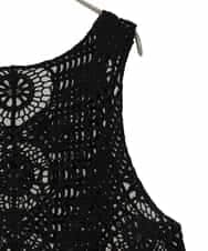 RPYDD14090 HIROKO BIS(ヒロコ ビス) ケミカルレースジレ ブラック