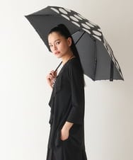 RPYFB12100 HIROKO BIS(ヒロコ ビス) 【晴雨兼用/UV/遮光/遮熱】ドットプリント折り畳みパラソル ブラック