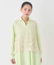 RPYIE14090 HIROKO BIS(ヒロコ ビス) ケミカルレースジレ /洗える ブラック