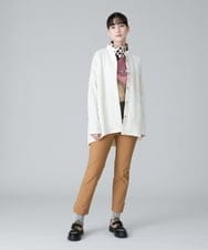 RSBCV08490 TRUNK HIROKO KOSHINO(ヒロココシノ) エコレザージョイントデザインブラウス アイボリー
