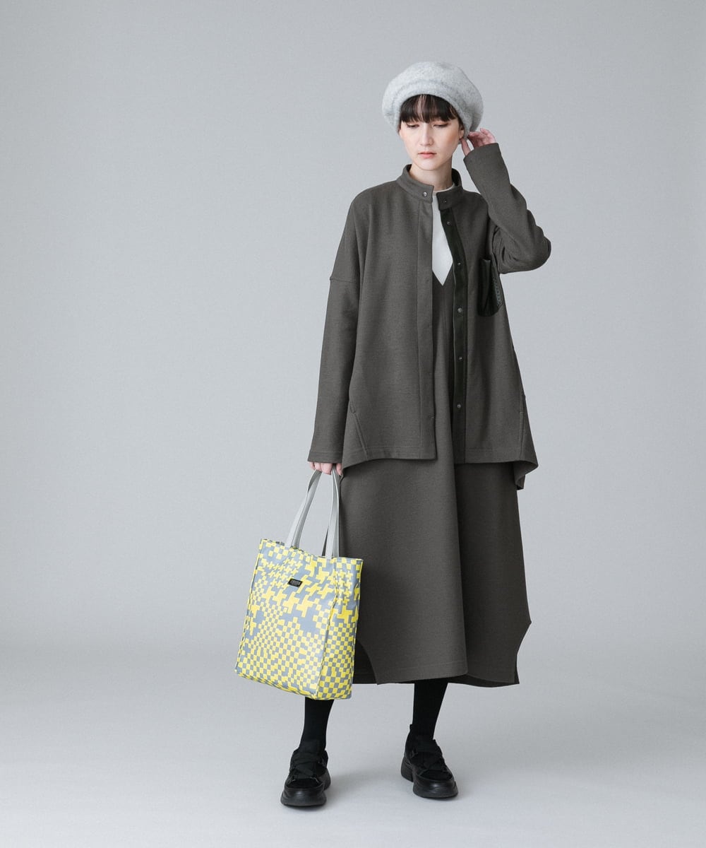 RSBCV08490 TRUNK HIROKO KOSHINO(ヒロココシノ) エコレザージョイントデザインブラウス アイボリー