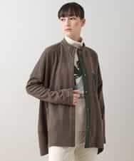 RSBCV08490 TRUNK HIROKO KOSHINO(ヒロココシノ) エコレザージョイントデザインブラウス カーキ