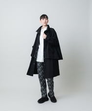 RSBED09390 TRUNK HIROKO KOSHINO(ヒロココシノ) 配色ステッチ比翼デザインシャツ/洗える ホワイト