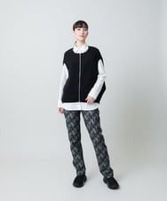 RSBED09390 TRUNK HIROKO KOSHINO(ヒロココシノ) 配色ステッチ比翼デザインシャツ/洗える ホワイト