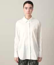 RSBED09390 TRUNK HIROKO KOSHINO(ヒロココシノ) 配色ステッチ比翼デザインシャツ/洗える ホワイト