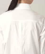 RSBED09390 TRUNK HIROKO KOSHINO(ヒロココシノ) 配色ステッチ比翼デザインシャツ/洗える ホワイト