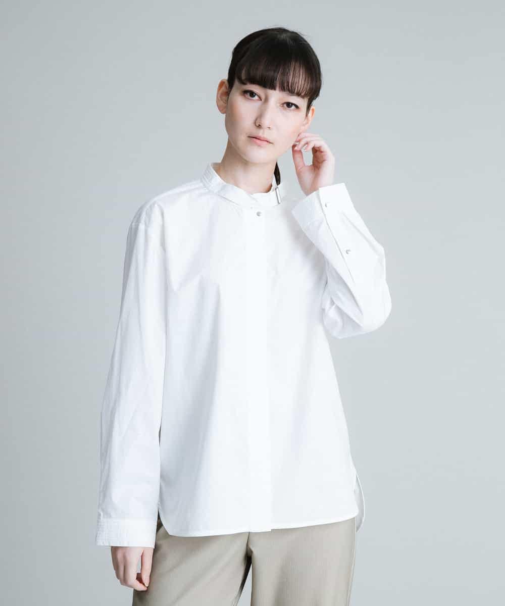 RSBES21390 TRUNK HIROKO KOSHINO(ヒロココシノ) 【洗濯機で洗える】キルティングポイントデザインシャツ ホワイト