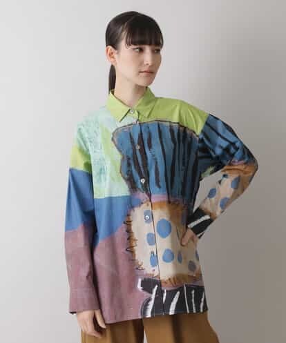 RSBES38450 TRUNK HIROKO KOSHINO 【洗濯機で洗える】アートフルーツデザインシャツ
