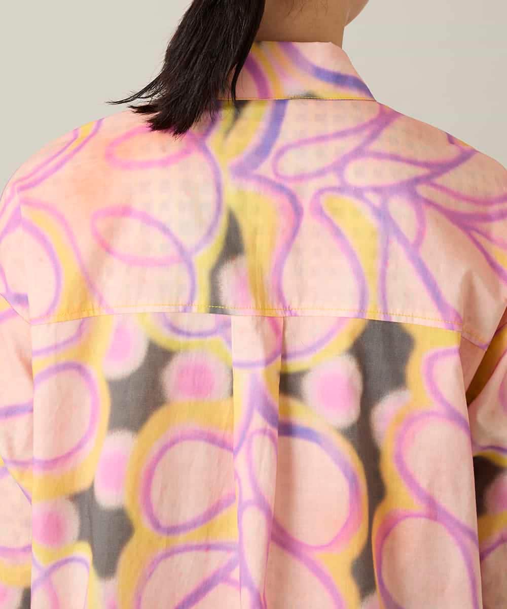 RSBFD05590 TRUNK HIROKO KOSHINO(ヒロココシノ) フラワーファジーローンシャツ ピンク