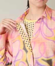 RSBFD05590 TRUNK HIROKO KOSHINO(ヒロココシノ) フラワーファジーローンシャツ ピンク