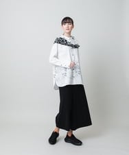 RSBFD14530 TRUNK HIROKO KOSHINO(ヒロココシノ) ドッグ刺繍プリントブロードシャツ ホワイト