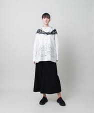 RSBFD14530 TRUNK HIROKO KOSHINO(ヒロココシノ) ドッグ刺繍プリントブロードシャツ ホワイト