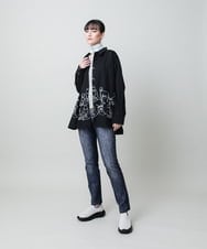 RSBFD14530 TRUNK HIROKO KOSHINO(ヒロココシノ) ドッグ刺繍プリントブロードシャツ ホワイト