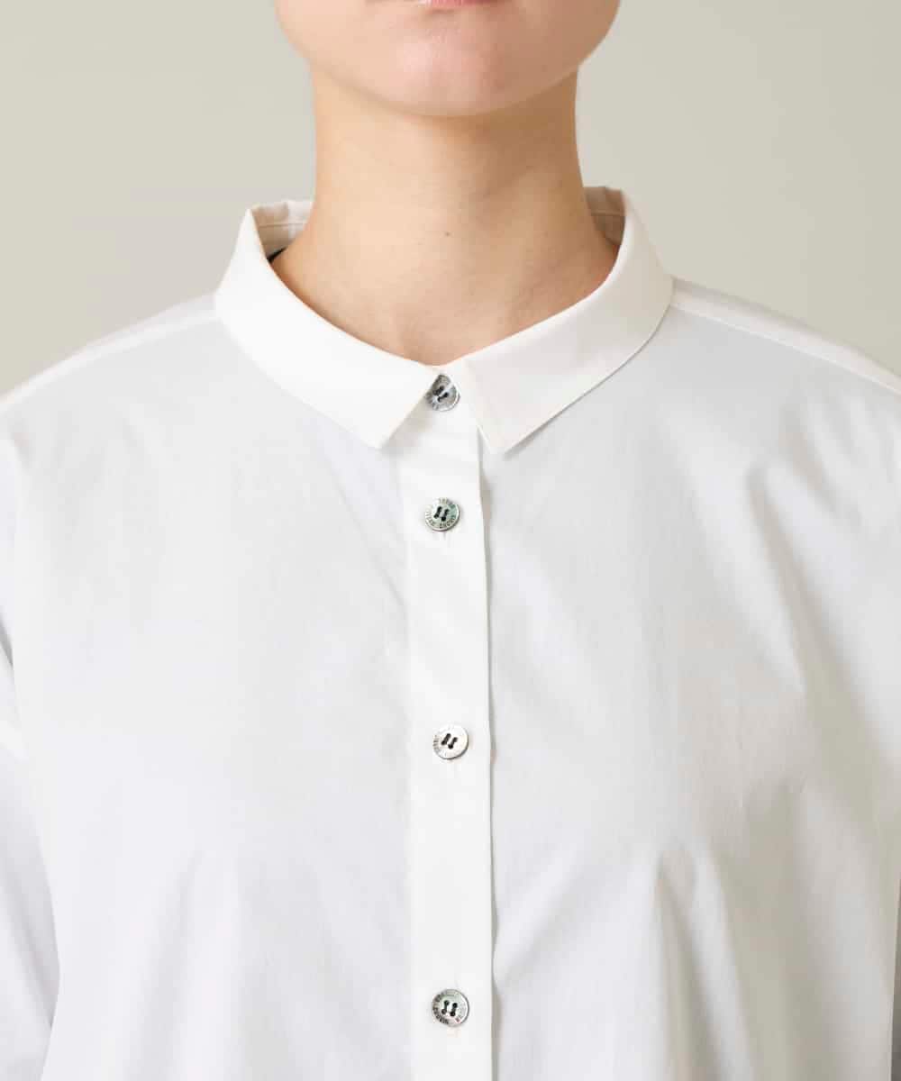 RSBFD14530 TRUNK HIROKO KOSHINO(ヒロココシノ) ドッグ刺繍プリントブロードシャツ ホワイト