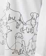 RSBFD14530 TRUNK HIROKO KOSHINO(ヒロココシノ) ドッグ刺繍プリントブロードシャツ ホワイト