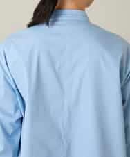 RSBFD17360 TRUNK HIROKO KOSHINO(ヒロココシノ) ジグザグステッチブラウス/洗える ライトブルー