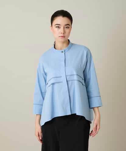 RSBFD17360 TRUNK HIROKO KOSHINO ジグザグステッチブラウス/洗える