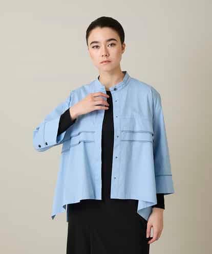 RSBFD17360 TRUNK HIROKO KOSHINO ジグザグステッチブラウス/洗える