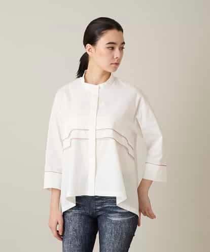 RSBFD17360 TRUNK HIROKO KOSHINO ジグザグステッチブラウス/洗える