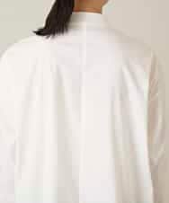 RSBFD18390 TRUNK HIROKO KOSHINO(ヒロココシノ) 配色ジグザグステッチチュニックブラウス/洗える ホワイト