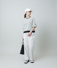 RSBGA05430 TRUNK HIROKO KOSHINO(ヒロココシノ) ドロストスリーブストライプブラウス /洗える ブラック