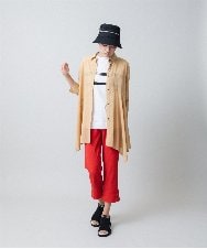 RSBGB10460 TRUNK HIROKO KOSHINO(ヒロココシノ) アシンメトリー切り替えチュニックブラウス/洗える ベージュ