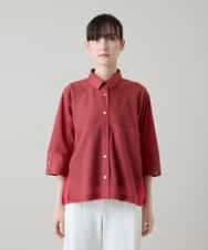 RSBGD12430 TRUNK HIROKO KOSHINO(ヒロココシノ) トリコットストライプデザインブラウス/洗える レッド