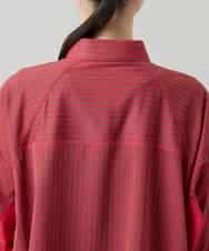 RSBGD12430 TRUNK HIROKO KOSHINO(ヒロココシノ) トリコットストライプデザインブラウス/洗える レッド