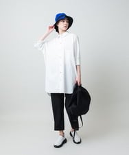 RSBGD14490 TRUNK HIROKO KOSHINO(ヒロココシノ) ビッグシルエット切り替えシャツ/洗える ホワイト