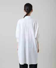 RSBGD14490 TRUNK HIROKO KOSHINO(ヒロココシノ) ビッグシルエット切り替えシャツ/洗える ホワイト