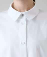 RSBGD14490 TRUNK HIROKO KOSHINO(ヒロココシノ) ビッグシルエット切り替えシャツ/洗える ホワイト