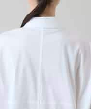 RSBGD14490 TRUNK HIROKO KOSHINO(ヒロココシノ) ビッグシルエット切り替えシャツ/洗える ホワイト