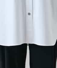 RSBGD14490 TRUNK HIROKO KOSHINO(ヒロココシノ) ビッグシルエット切り替えシャツ/洗える ホワイト